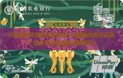 小米贷款可以部分还款吗