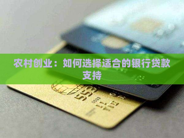 农村创业贷款什么银行