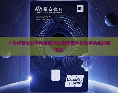 十大经营贷款平台有哪些