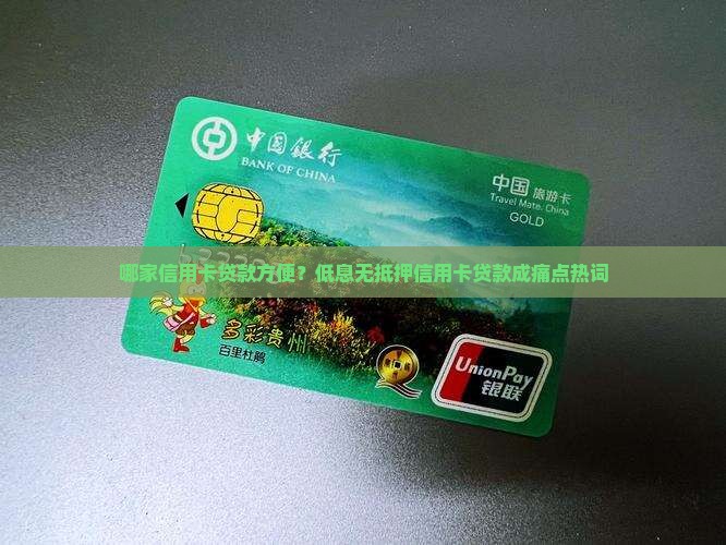 哪家信用卡贷款方便