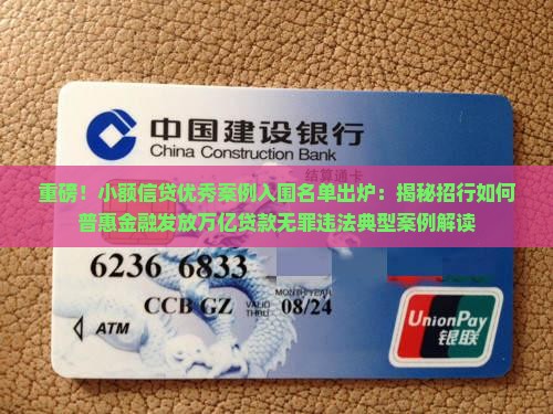 小额贷款优秀案例