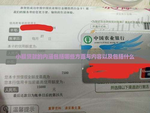 小额贷款的内涵包括哪些