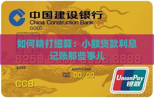 小额贷款的利息怎么记帐