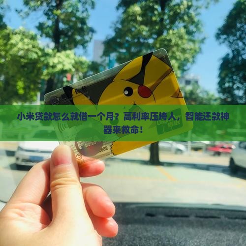 小米贷款怎么就借一个月