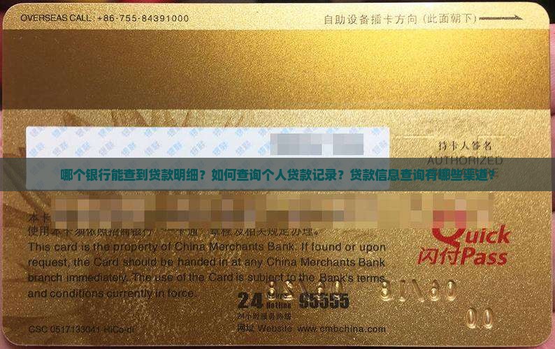 哪个银行能查到贷款明细