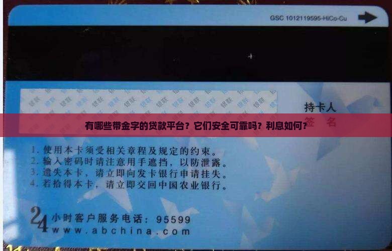 带金字的贷款平台