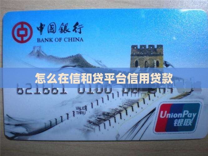 怎么在信和贷款平台借钱