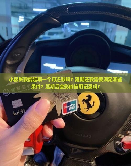 小额贷款能延期一个月还款吗