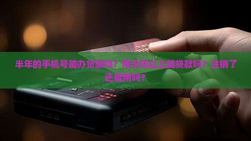 半年的手机号能办贷款吗