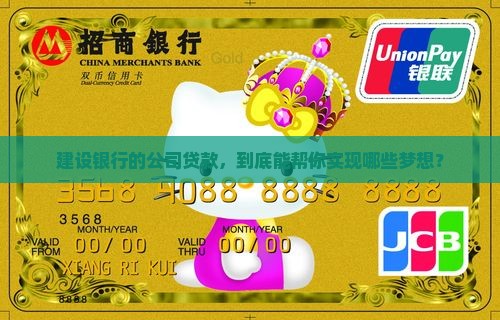 建设银行公司贷款业务详情