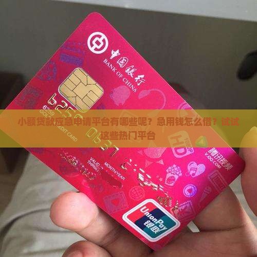 小额贷款应急申请平台有哪些呢