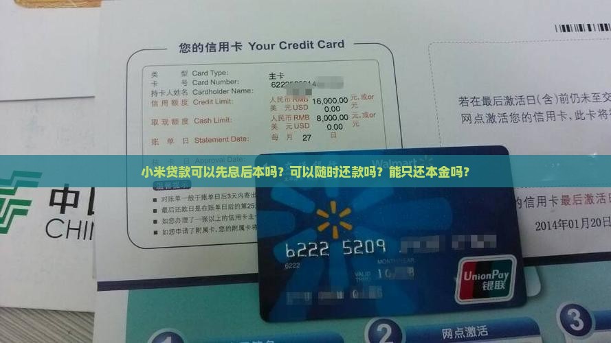 小米贷款可以先息后本吗