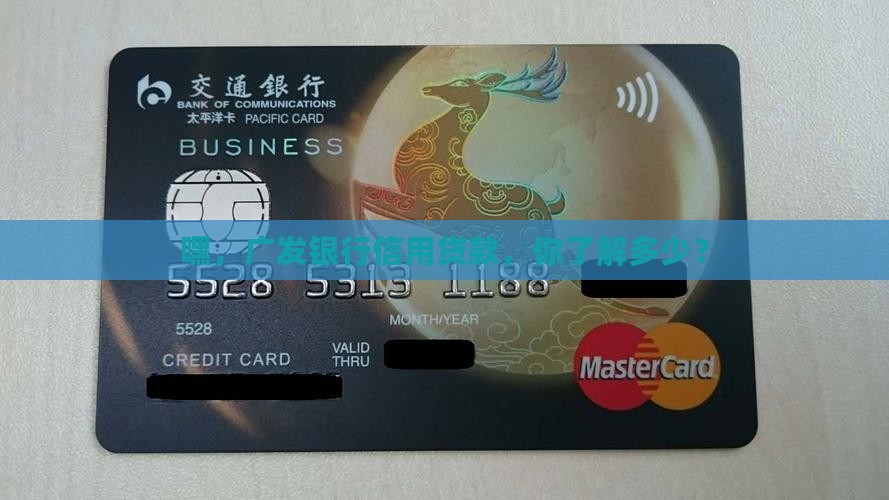 广发银行发放信用贷款