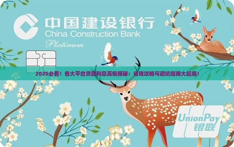 各大平台贷款利息高低