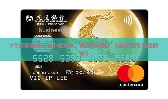 志诚小额贷款 志诚小额贷款