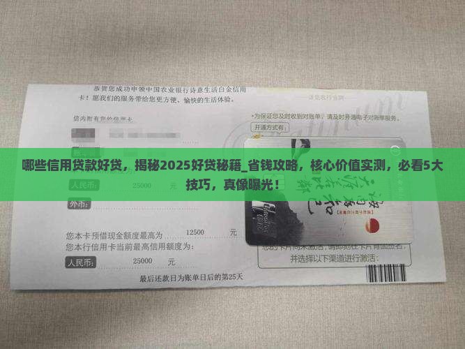 哪些信用贷款好贷