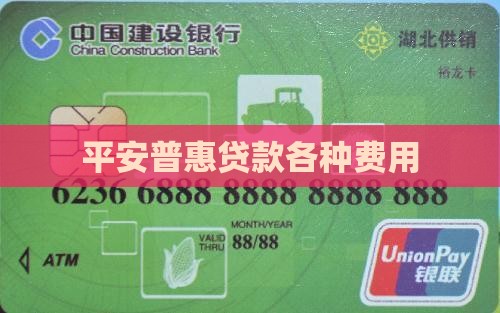 平安普惠贷款各种费用