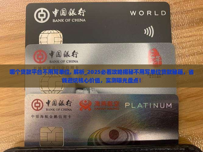哪个贷款平台不用写单位
