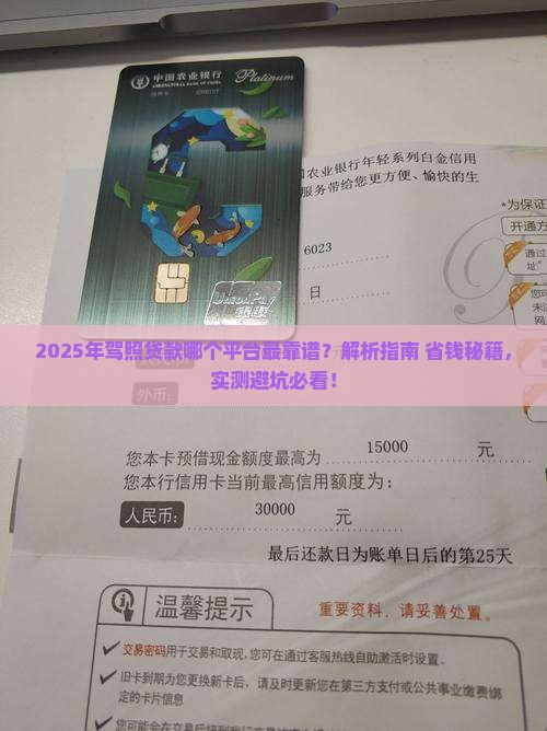 哪个平台驾照可以贷款