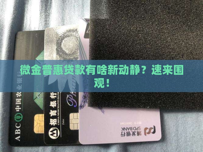 微金普惠贷款平台最新消息