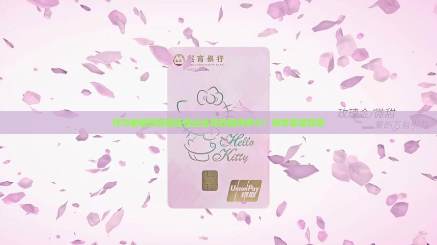 征信企业贷款能贷多少