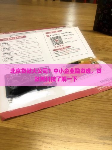 北京贷款大公司