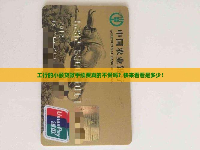 工行小额贷款手续费多少
