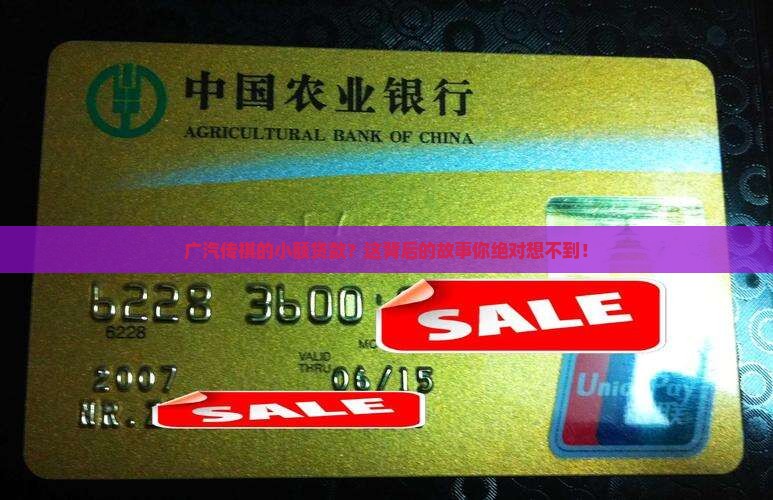 广汽传祺公司小额贷款