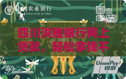 四川洪雅银行网上贷款