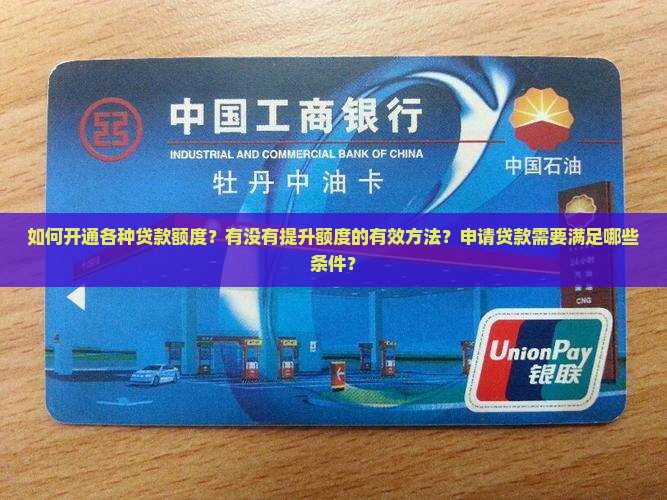 开通各种贷款额度