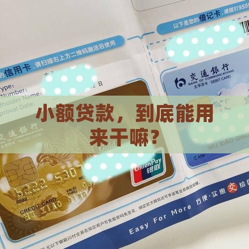 小额贷款有哪些用途