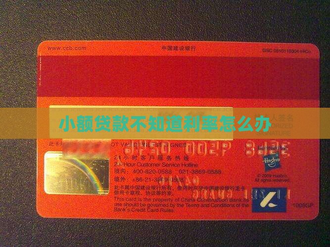 小额贷款不知道利率