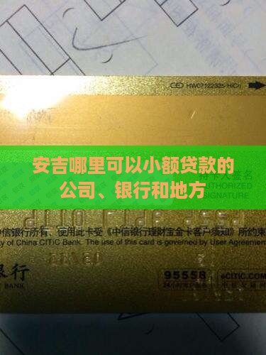 安吉哪里可以小额贷款的 安吉哪里可以小额贷款的