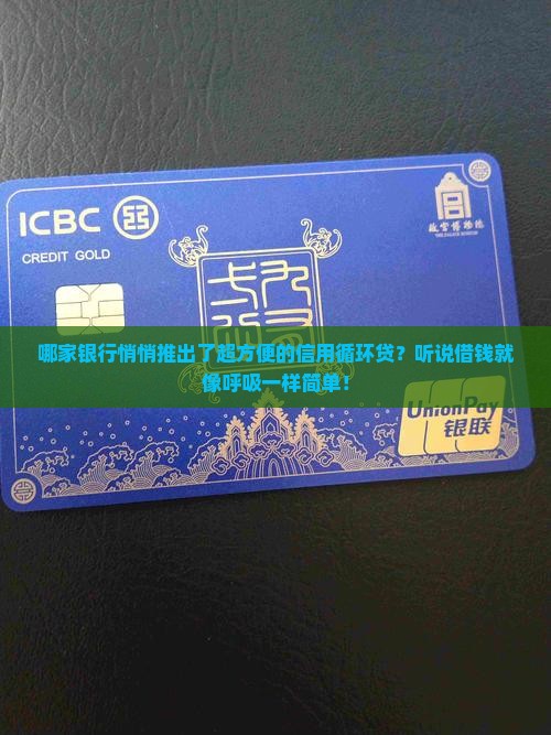 哪个银行有信用循环贷款