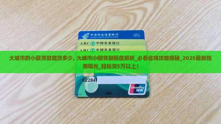 大城市的小额贷款能贷多少
