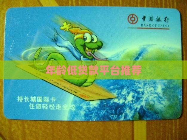 年龄低贷款平台有哪些