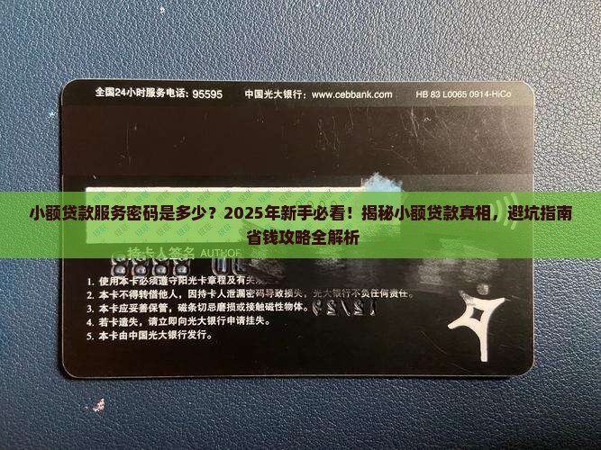小额贷款服务密码是多少