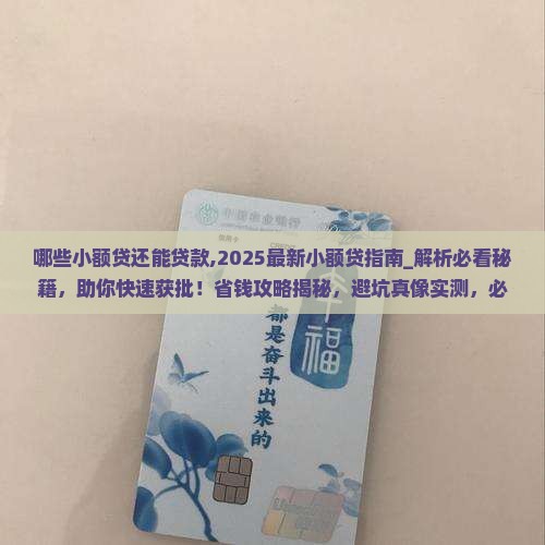 哪些小额贷还能贷款