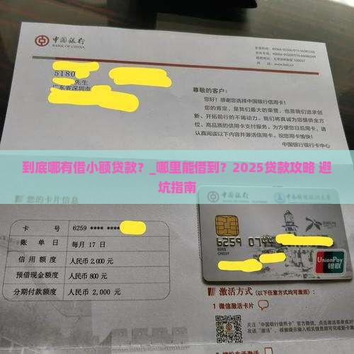 到底哪有借小额贷款