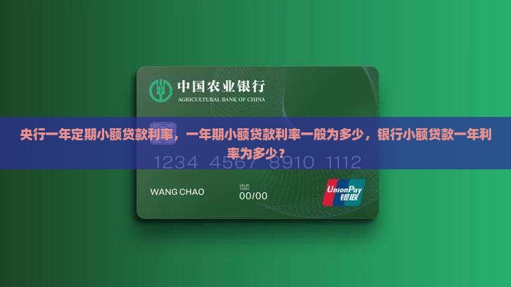 央行一年定期小额贷款