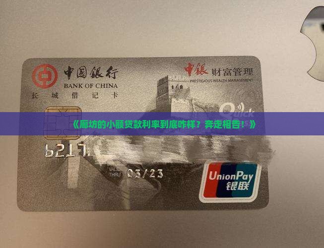 廊坊小额贷款利率