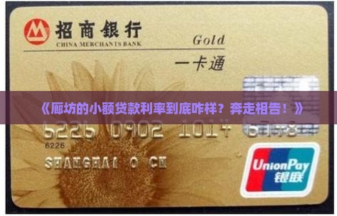 廊坊小额贷款利率