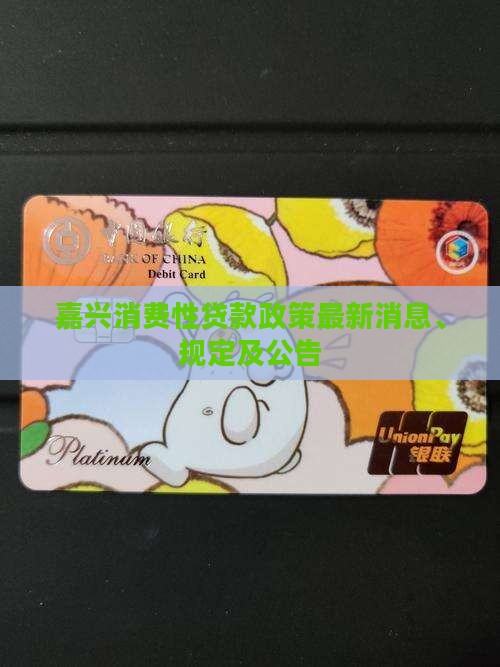 嘉兴消费性贷款政策最新