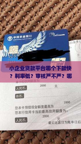 小企贷款平台哪个好下款