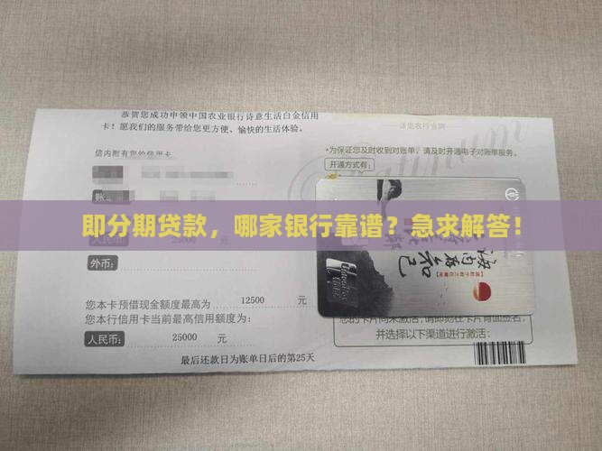 即分期贷款银行