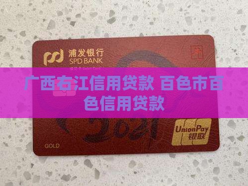 右江信用贷款