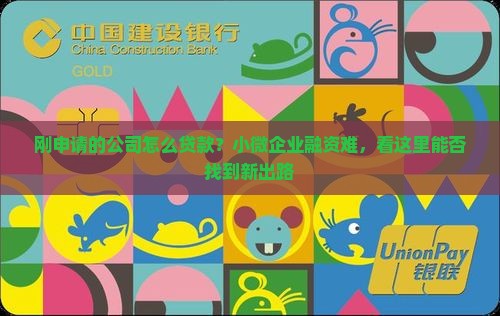 刚申请的公司怎么贷款