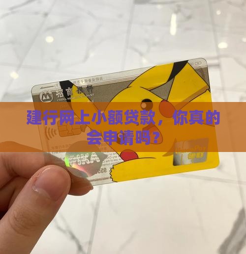 建行怎么网上小额贷款