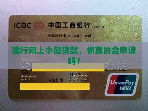 建行怎么网上小额贷款