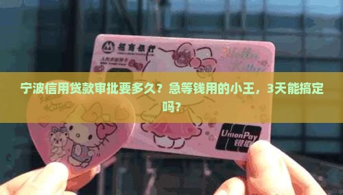 宁波信用贷款审批要多久